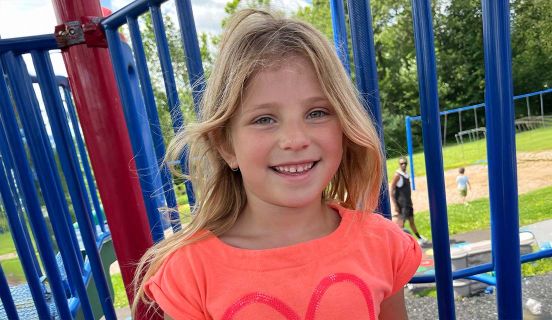 Young girl smiling